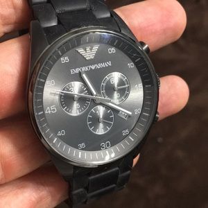 Armani Watch Black and Stainless Steel